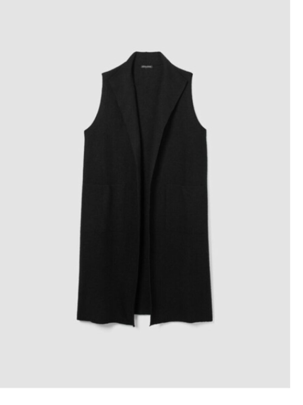 Eileen Fisher Lightweight Boiled 100% Wool Shawl Collar Vest Size L Laggenlook - Picture 12 of 14